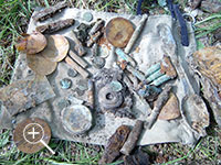 Речі, що знайдені на місця бою у 1941 поблизу станції Пиротчине, Кролевецького району, біля р.Есмань
